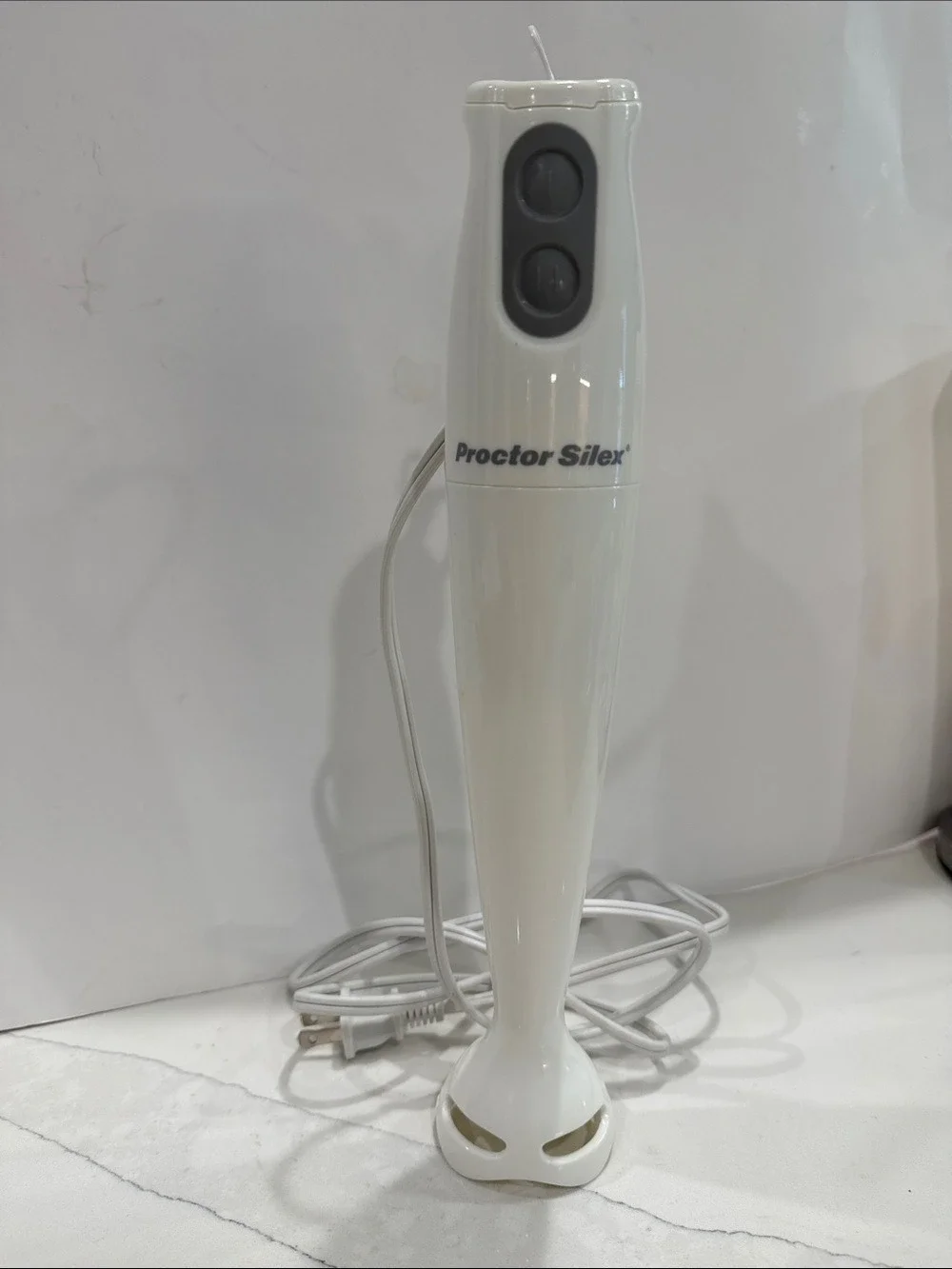 Proctor Silex White 2-Speed Immersion Hand Blender Model 59738 Like new